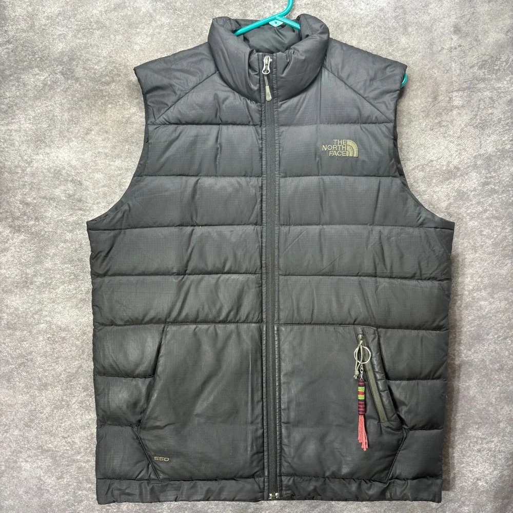 The North Face 550 Goose Down Filled Puffer Vest Men's Size M Black Gorpcore